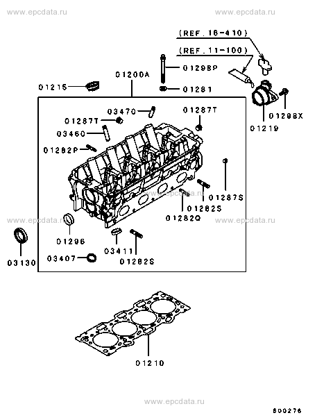 Cylinder head for Mitsubishi Pajero iO 1 generation, restyling 06.2000 ...