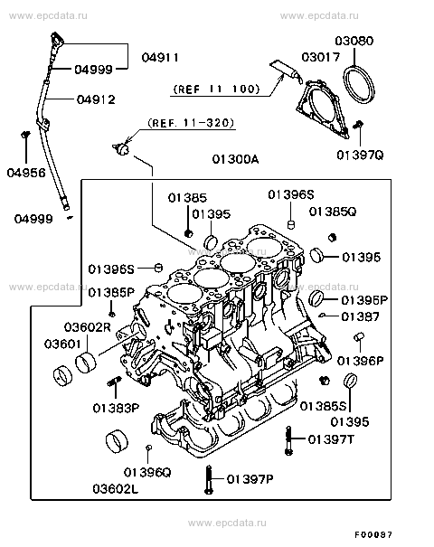 Cylinder block for Mitsubishi Airtrek 1 generation, restyling 10.2002 ...