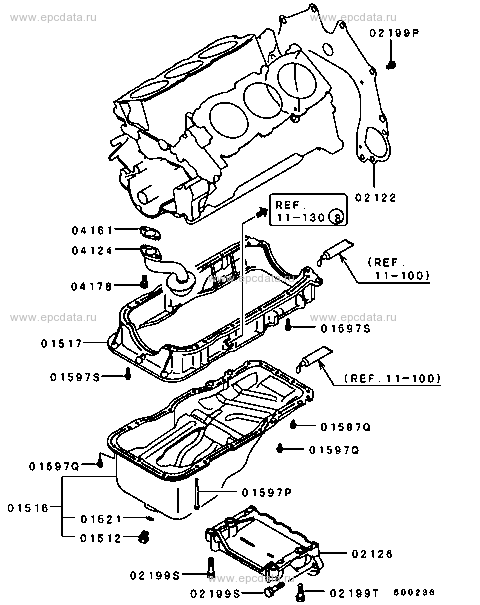 Cover,rear Plate & Oil Pan