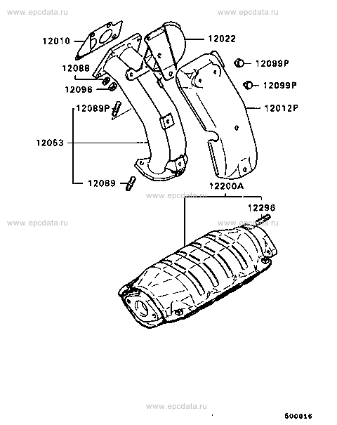 Exhaust manifold for Mitsubishi Minica LFD - Auto parts - Amayama