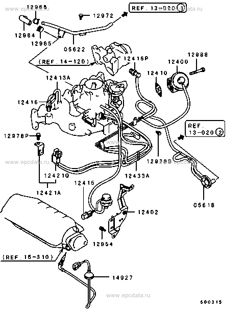 Emission control for Mitsubishi Mirage 4 generation 05.1993 - 11.1995 ...