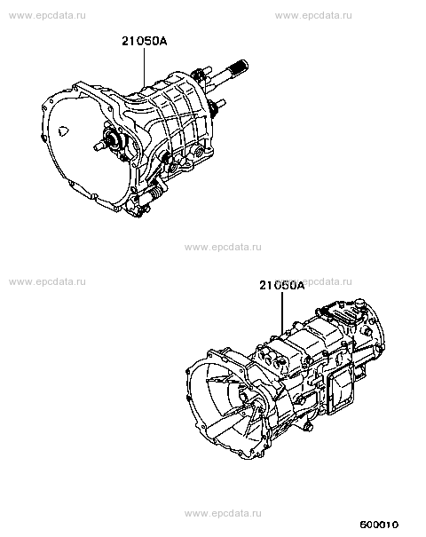 Manual transmission assy for Mitsubishi Pajero V30/V40, 2 