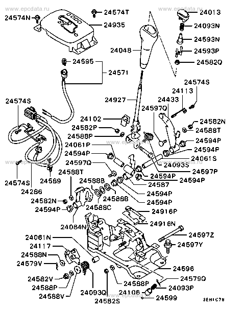 A/t floor shift linkage for Mitsubishi Lancer CK, CM, 8 generation 10. ...