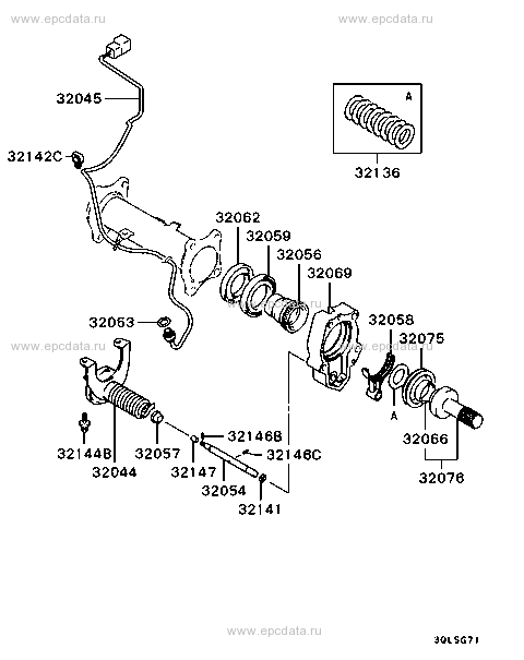 Front axle freewheel clutch for Mitsubishi Challenger K9_W, 1 ...