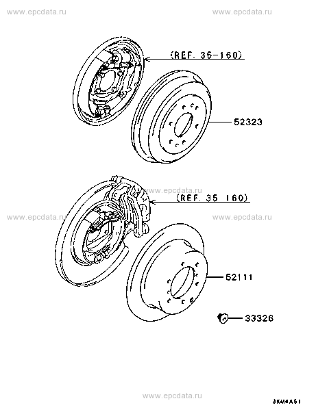 Rear axle hub & drum for Mitsubishi Pajero V20, 2 generation, restyling  05.1997 - 08.1999 - Mitsubishi Car and Auto Spare Parts - Genuine Online  Car Parts Catalogue - Amayama