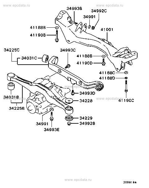 Rear susp for Mitsubishi Lancer SNDFZ - Auto parts - Amayama