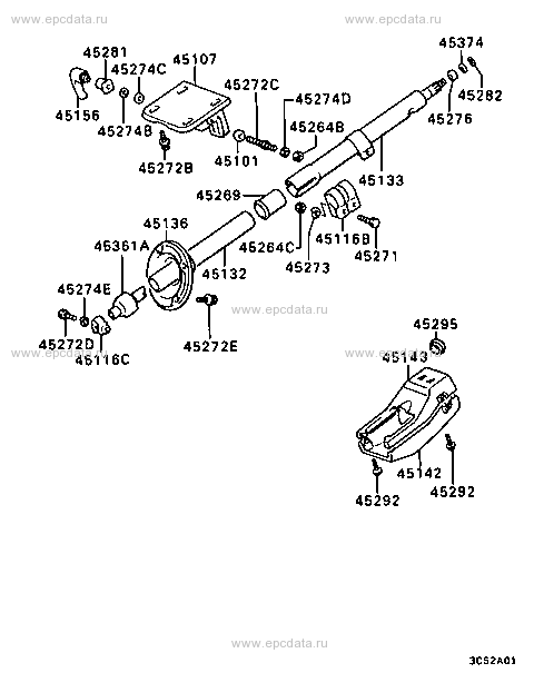 STEERING COLUMN ATTACHING PARTS
