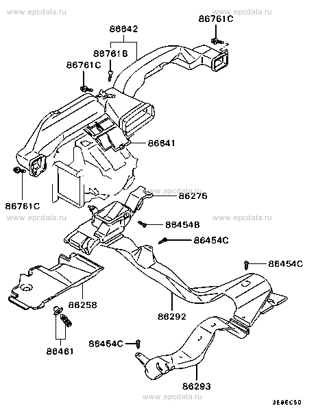 Ventilation & duct for Mitsubishi Lancer SNGF - Genuine parts - Amayama