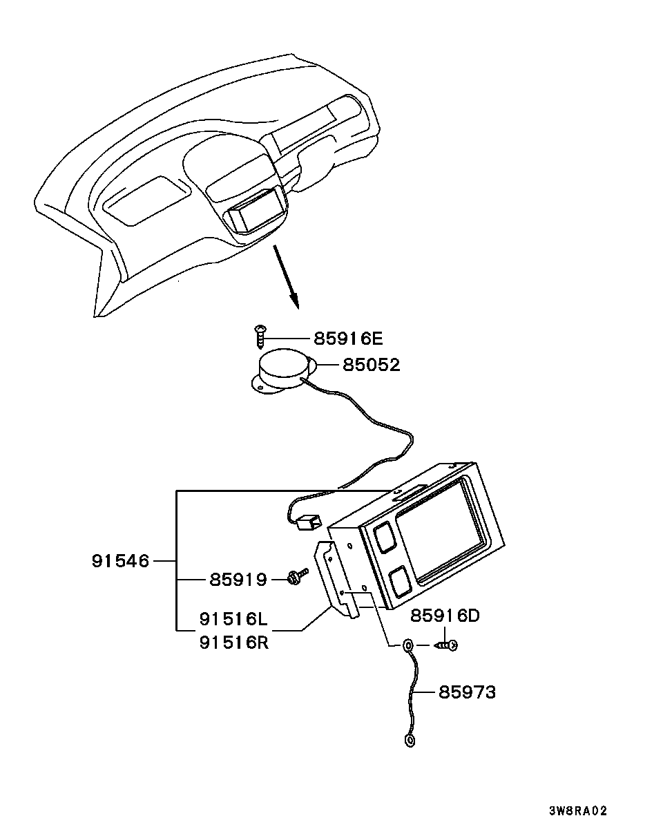 Miscellaneous accessory parts for Mitsubishi Delica Space Gear