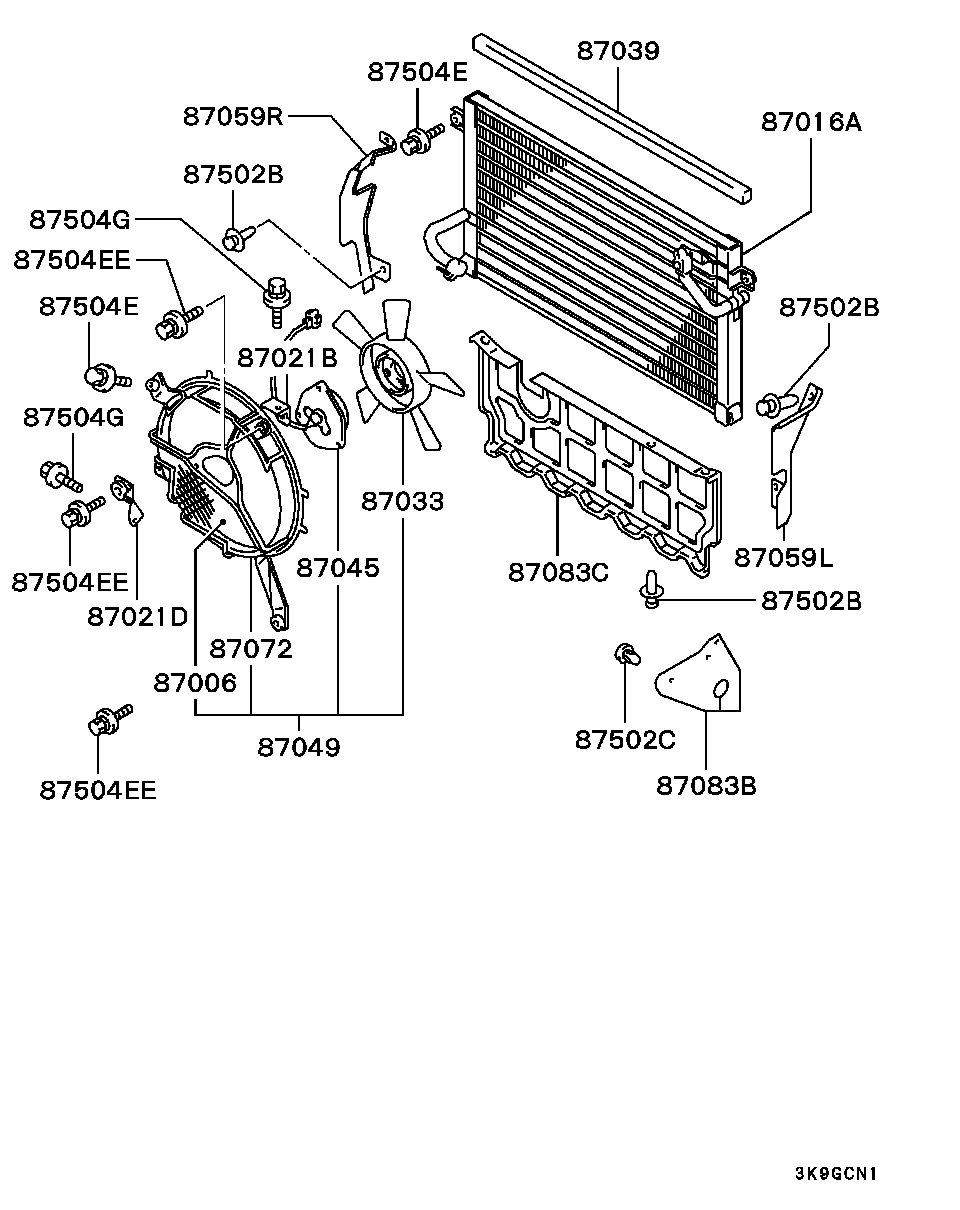 A/c cond, piping(manual:a) for Mitsubishi Pajero V24W, XG(SS4),5FM/T ...